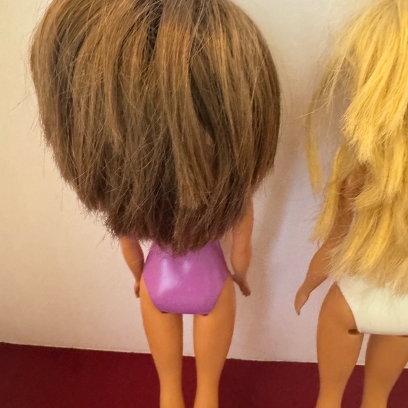 Lot of 2 Barbie dolls w Painted On Swimsuits  - Swimming Pool, Beach, Bath Toys - Picture 10 of 10